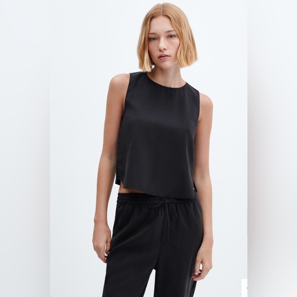 Mango Drawstring Waist Trousers M - Picture 4 of 11